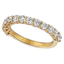 Sparkling 1.30 Carat Round Real Diamond Eternity Band Yellow Gold 14K