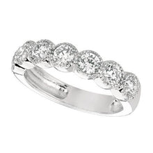 Sparkling 1.40 Carat Round Genuine Diamond Half Eternity Band White Gold 14K