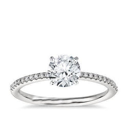 Sparkling 1.95 Carats Natural Diamond Anniversary Ring White Gold 14K