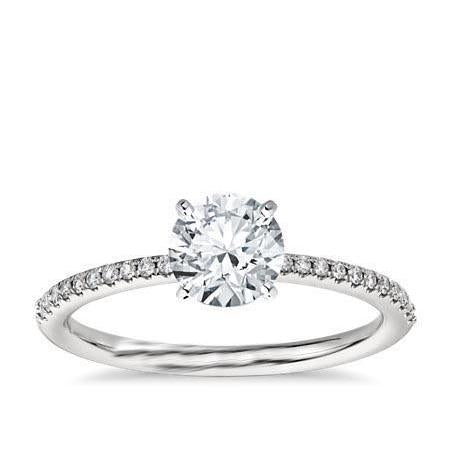 Sparkling 1.95 Carats Natural Diamond Anniversary Ring White Gold 14K