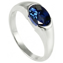 Sparkling 2 Carat Oval Ceylon Blue Sapphire Solitaire Ring