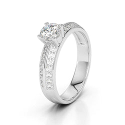 Sparkling 2.10 Ct Natural Earth Mined Diamonds Wedding Ring Prong Set White Gold 14K