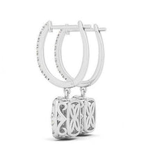 Sparkling 2.50 Carat Natural Round Diamond Halo Dangle Earring White Gold 14K2