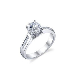 Sparkling 2.50 Carats Princess & Round Natural Earth Mined Diamond Anniversary Ring