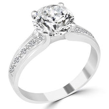 Sparkling 2.50 Carats Real Diamond Ring With Accents White Gold