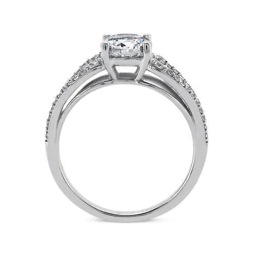 Sparkling 2.65 Carat Round Natural Diamond Solitaire With Accents Ring Jewelry