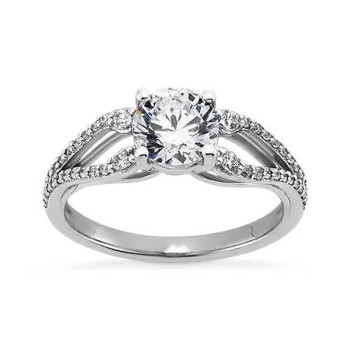 Sparkling 2.65 Carat Round Natural Diamond Solitaire With Accents Ring Jewelry