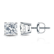 Sparkling 4.40 Ct Prong Set Natural Diamonds Studs Earrings Gold White 14K