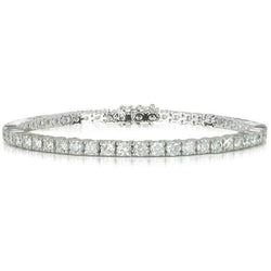 Sparkling 7.50 Ct Round Brilliant Prong Set Real Diamond Tennis Bracelet