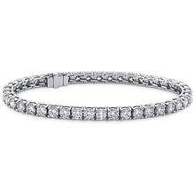 Sparkling 8.40 Ct Round Cut Natural Diamond Tennis Bracelet White Gold 14K