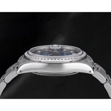 Sparkling Blue Natural Earth Mined Diamond Dial Bezel Datejust Rolex Men Watch Ss QUICK SET