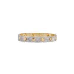 Sparkling Brilliant Cut 10.50 Carats Natural Diamonds Mens Bracelet Yg 14K