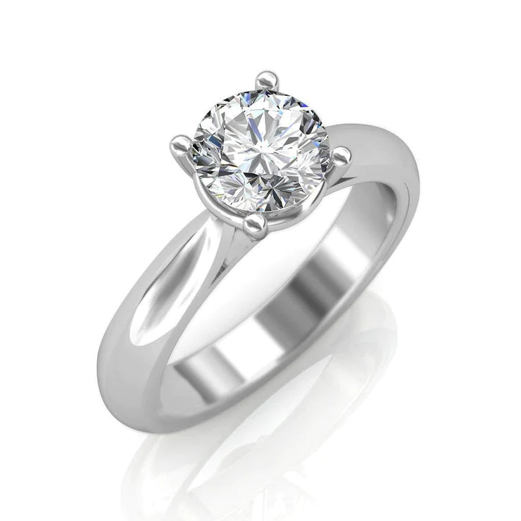 Sparkling Brilliant Cut 1.51 Carat Real Diamond Engagement Solitaire Ring