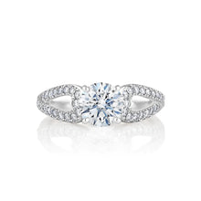 Sparkling Brilliant Cut Natural Diamond Solitaire Ring With Accents 2.80 Carats