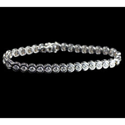 Sparkling Brilliant Cut Real Diamond Tennis Bracelet 7 Carats Lady Jewelry