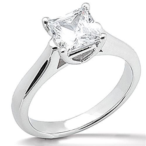 Sparkling Natural Diamond Solitaire Engagement Ring G VS2 1.0 Carat WG 14K