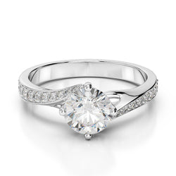 Sparkling Natural Diamonds Anniversary Ring 3.15 Carats New White Gold 14K
