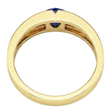 natural round sapphire 1ct ring top view