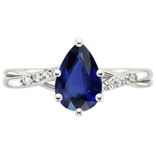 natural round sapphire 4.50ct ring profile view