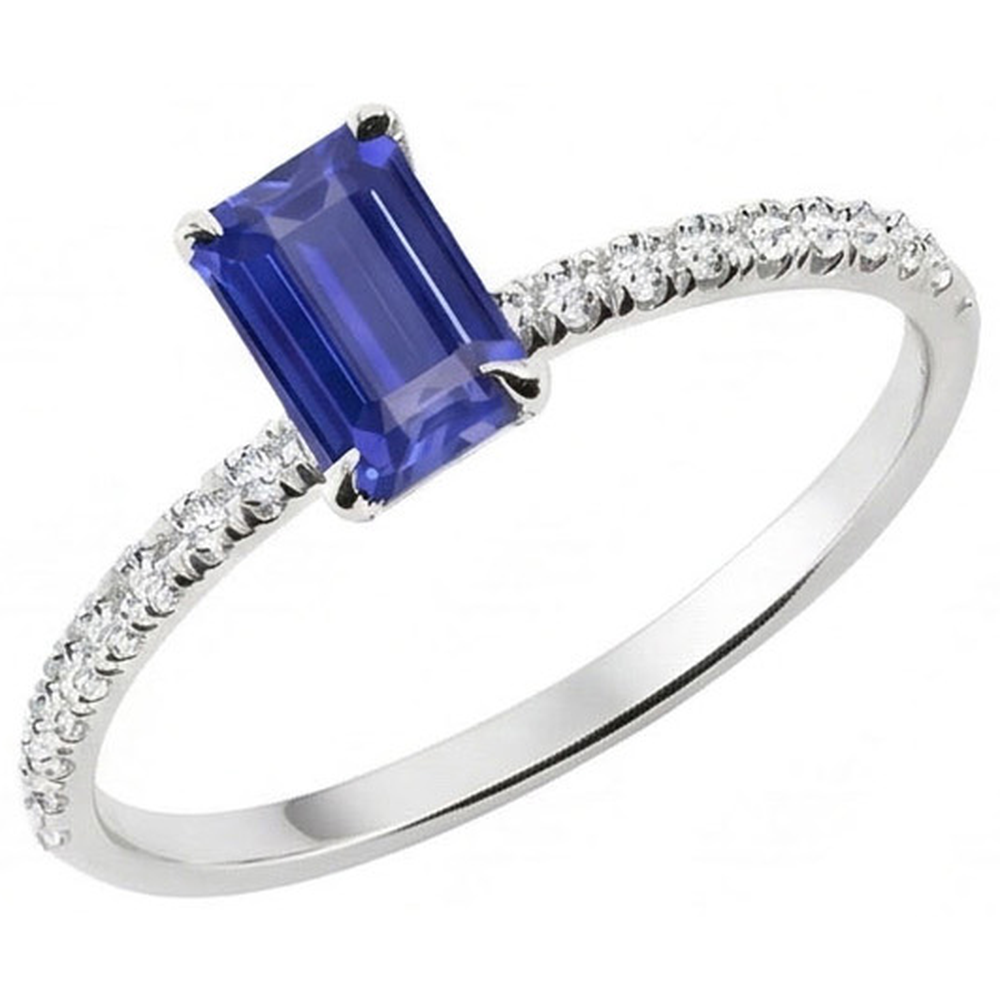 natural emerald sapphire 2ct ring side angle