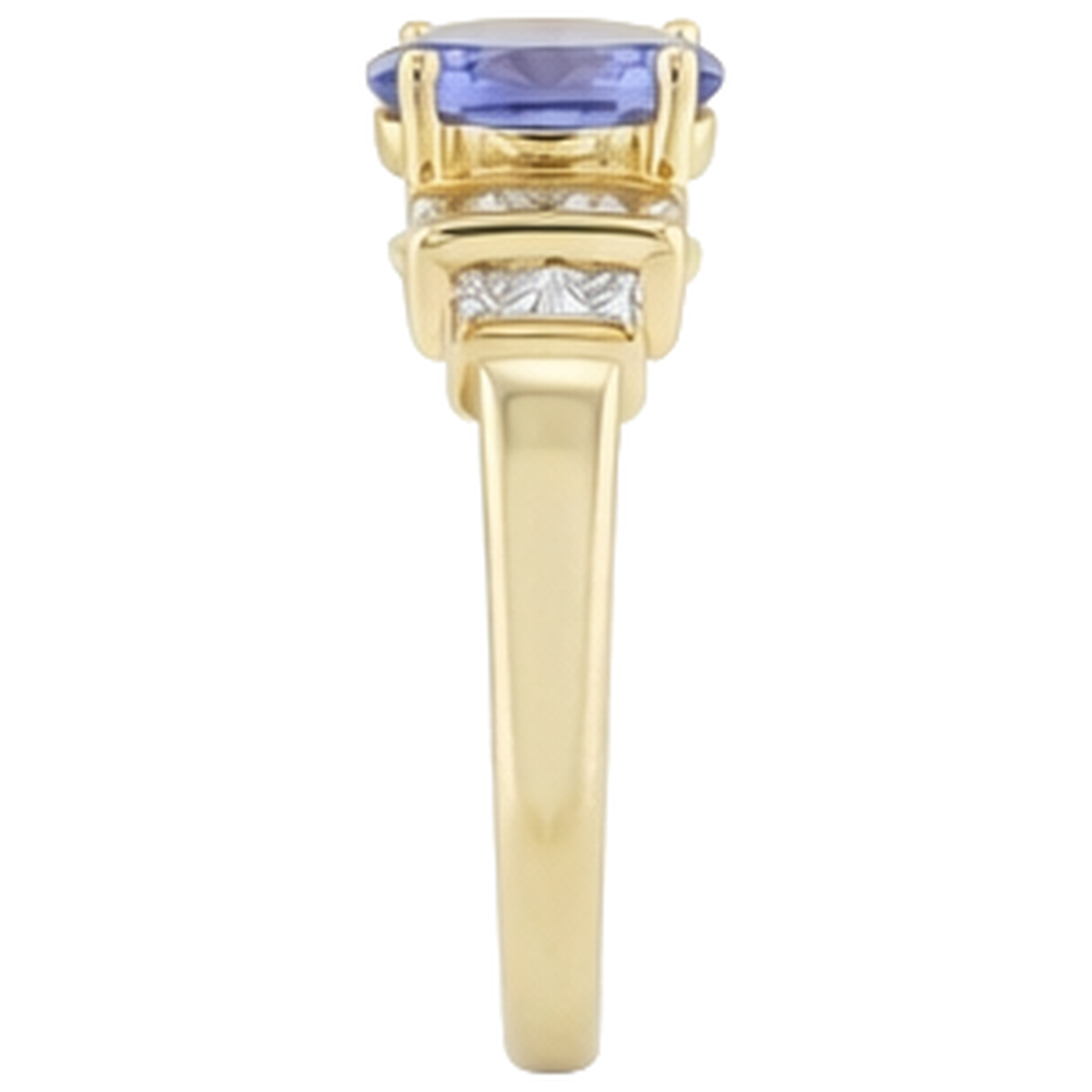 Sparkling Oval Tanzanite Natural Earth Mined DIAMOND ( NOT LAB GROWN )s 3 Carat Engagement Ring Jewellery