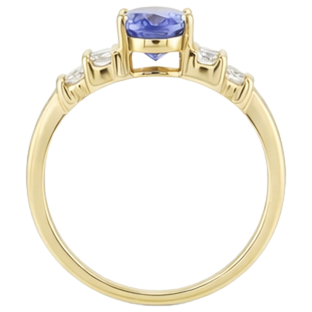 Sparkling Oval Tanzanite Natural Earth Mined DIAMOND ( NOT LAB GROWN )s 3 Carat Engagement Ring Jewellery