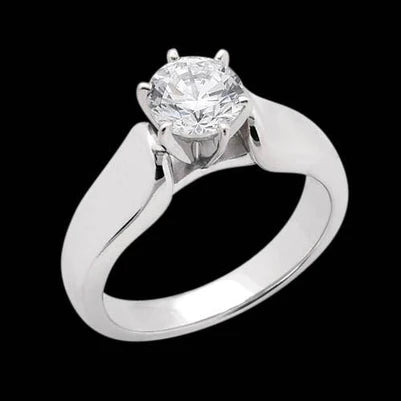 Sparkling Real Diamond 3 Carat Solitaire Engagement Ring