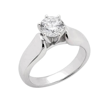 Sparkling Real Diamond 3 Carat Solitaire Engagement Ring