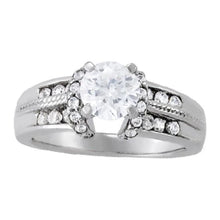 Sparkling Real Diamond Engagement Fancy Ring 1.75 Ct. White Gold 14K