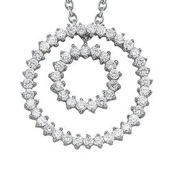 Sparkling Real Diamond Pendant Necklace Without Chain 2.75 Carat WG 14K