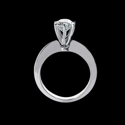 Sparkling Real Diamond Solitaire Ring 1.51 Carat Women Jewelry