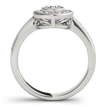 Sparkling Real Diamonds Halo Engagement 1.35 Carats Ring Gold 