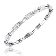 Sparkling Round 4.80 Ct Natural Diamond Women Bangle White Gold