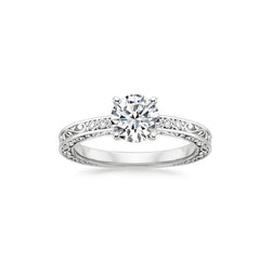 Sparkling Round Brilliant Cut Real Diamond Engagement Ring 2.30 Ct