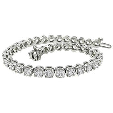 Sparkling Round Brilliant Cut Real Diamond Tennis Bracelet 10 Carats