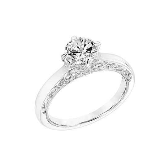 Sparkling Round Brilliant Women Real Diamond Engagement Ring 2.30 Ct