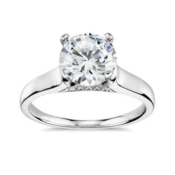Sparkling Round Cut 3.50 Ct Real Diamond Engagement Ring Gold 14K