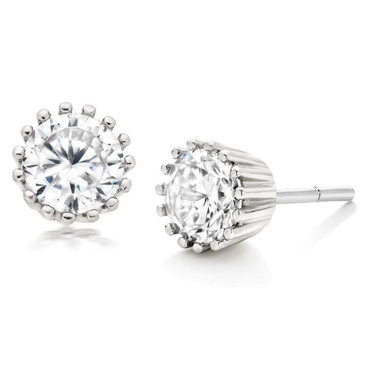 Sparkling Round Cut 3.50 Ct Real Diamonds Women Stud Earrings White Gold