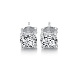 Sparkling Round Cut 3.80 Ct Natural Diamonds Women Studs Earrings White Gold