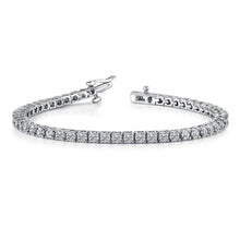 Sparkling Round Cut Genuine Diamonds Tennis Bracelet White Gold 5 Carats