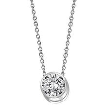 Sparkling Round Cut Natural Diamond Necklace Pendant 1.0 Carat White Gold 14K