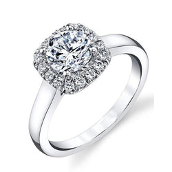Sparkling Round Cut Real Diamonds Halo Ring 3.60 Carats White Gold 14K