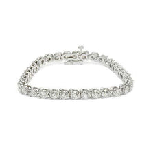 Sparkling Round Genuine Diamond Tennis Bracelet 5.40 Carat WG 14K