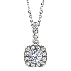 Sparkling Round Real Diamond Pendant 1.75 Carats Without Chain Gold 14K