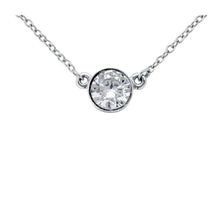 Sparkling Solitaire 1 Ct. Genuine Diamond Pendant Necklace White Gold 14K