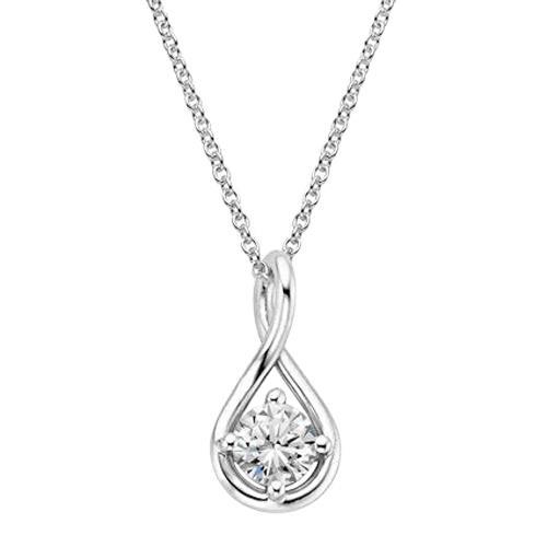Sparkling Solitaire 1.5 Carat Round Cut Natural Diamond Pendant Necklace