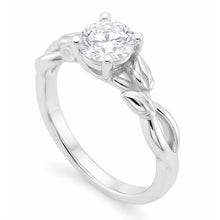 natural round diamond 2.50ct ring top view