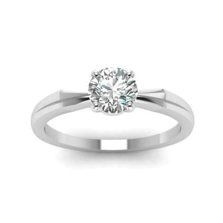 Sparkling Solitaire Women Real 2.25 Carat Diamond Ring White Gold 14K