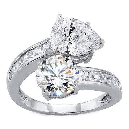 Sparkling Toi Et Moi Engagement Ring 2 Stone Gold 