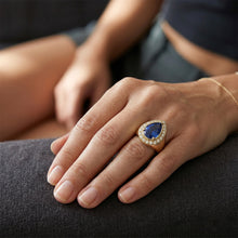 Sparkling VVS Clarity Blue Sapphire Precious Stone Ring – 3.75